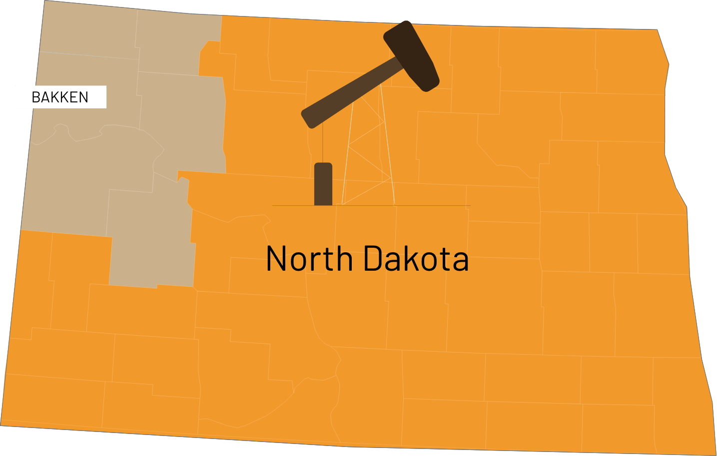 Acquisition Map Bakken / North Dakota