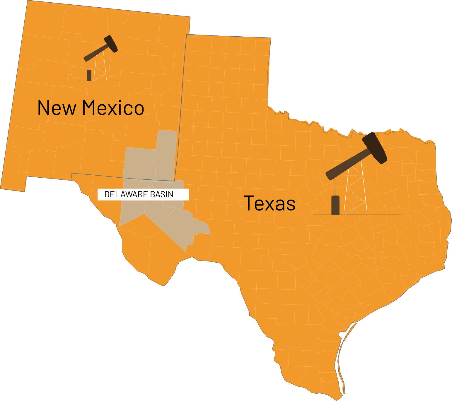 Acquisition Map Delaware Basin / New Mexico