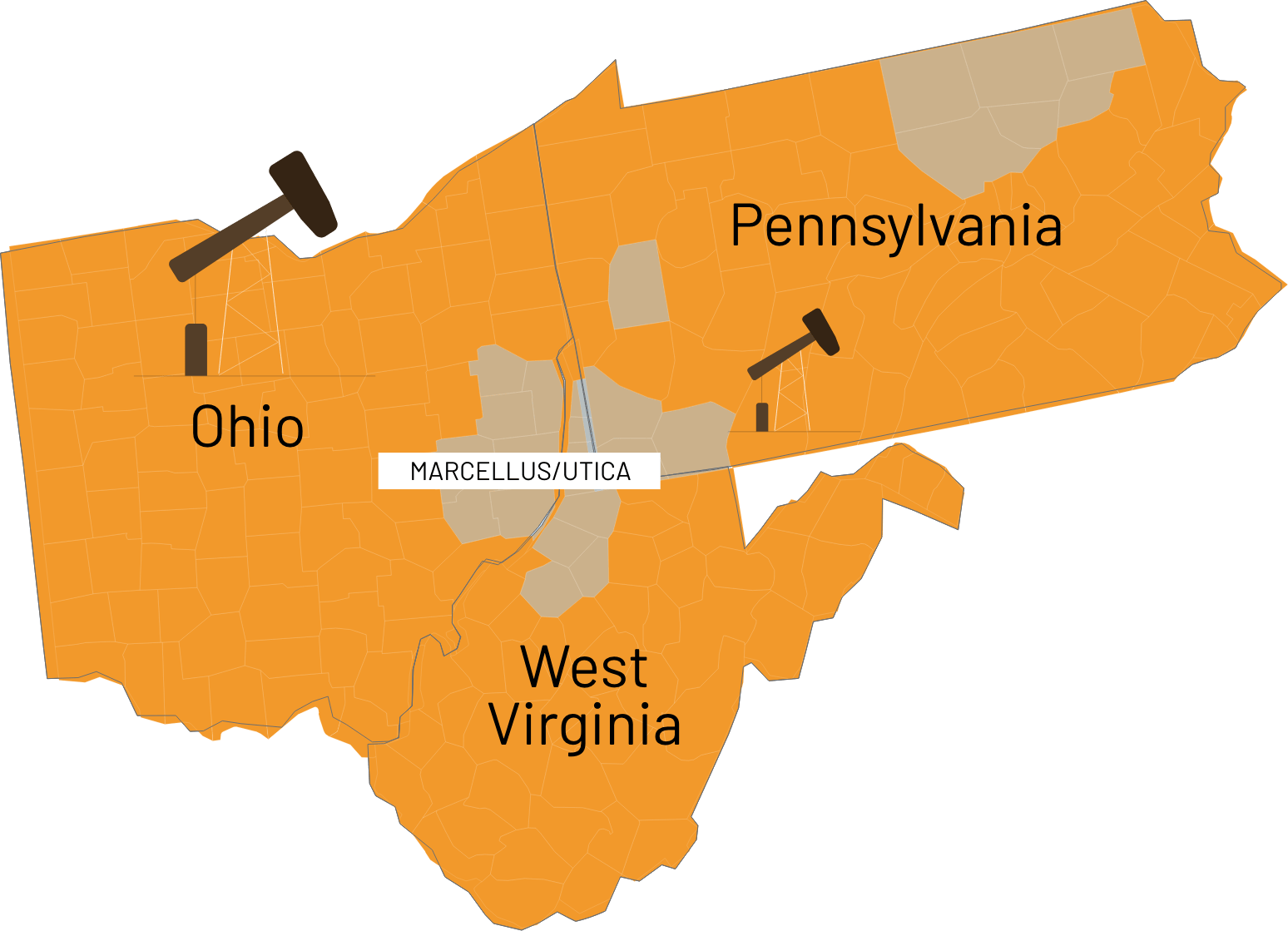 Acquisition Map Marcellus/Utica