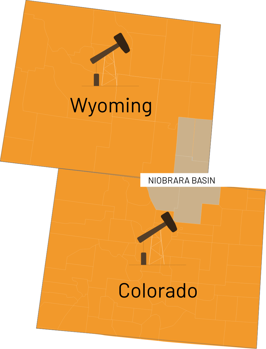 Acquisition Map Niobrara Basin / Colorado